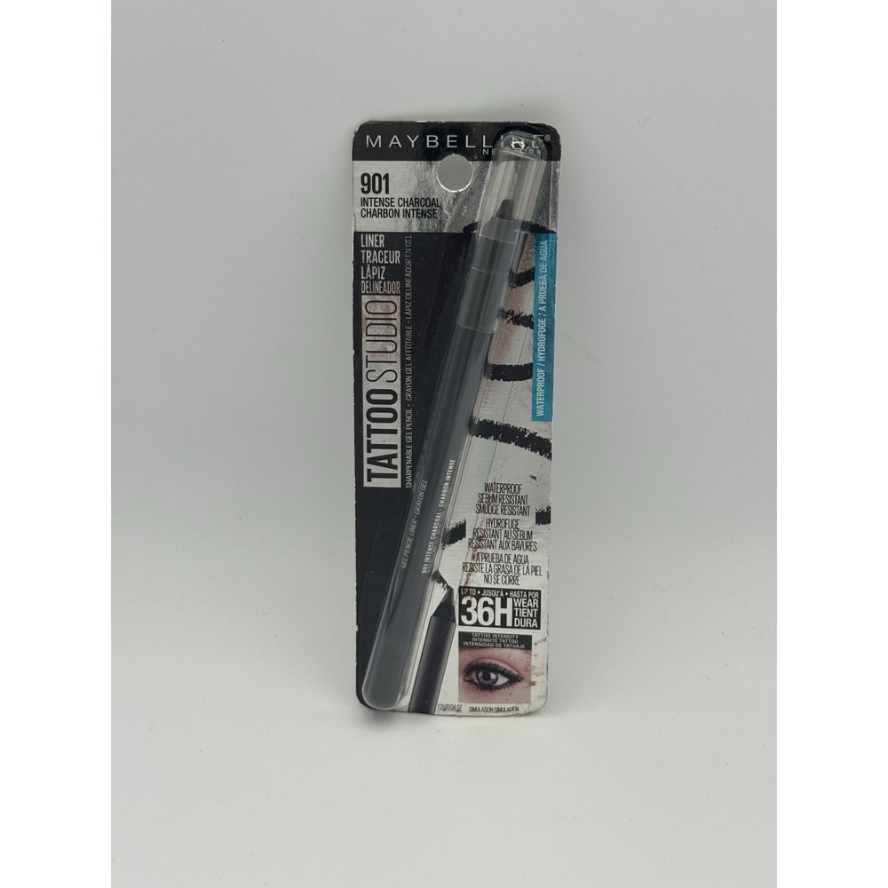 Maybelline Tattoo Studio‎ Gel Pencil LINER 901 Intense Charcoal  NEW